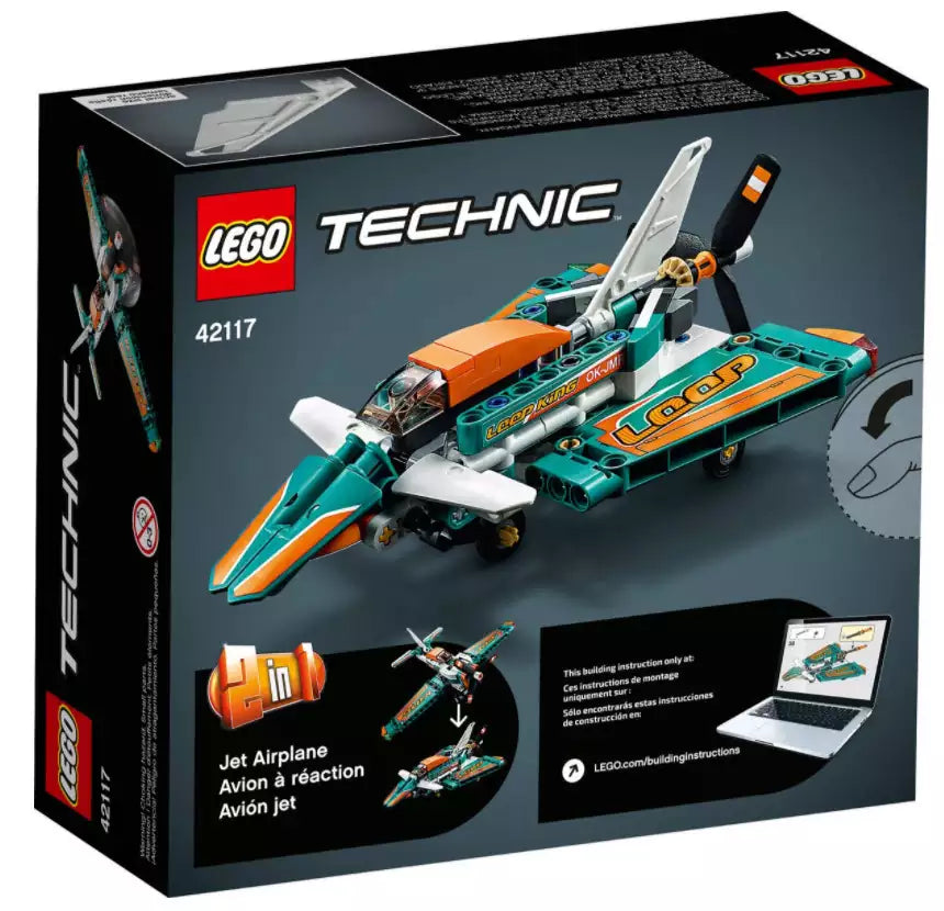 Box Rückansicht: LEGO Technic 42117 Rennflugzeug
