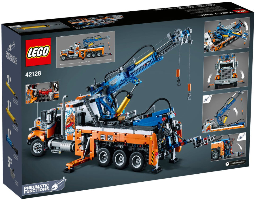 Box Rückansicht: LEGO Technic 42128 Schwerlast-Abschleppwagen