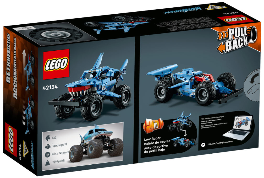 Box Rückseite: LEGO Technic 42134 Monster Jam Megalodon