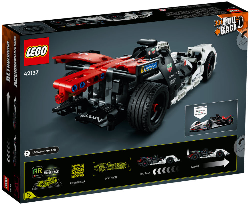 Box Rückansicht: LEGO Technic 42137 Formula E Porsche 99X Electric