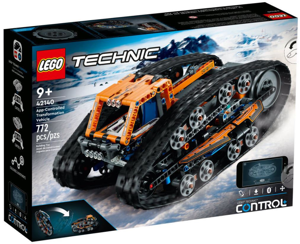 Box Rückansicht: LEGO Technic 42140 App-gesteuertes Transformationsfahrzeug