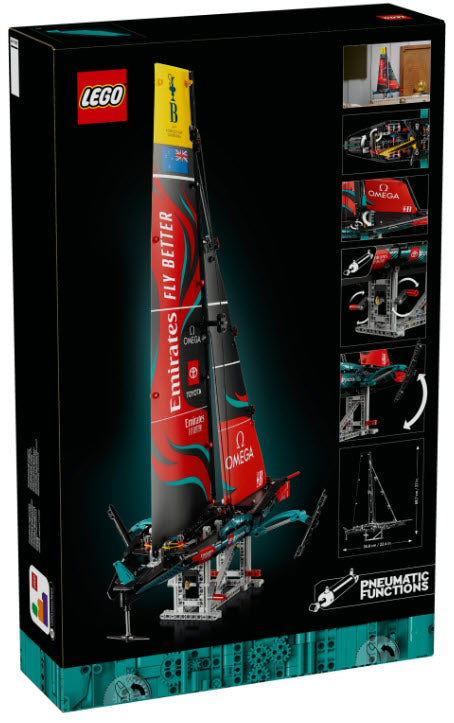 Box Rückansicht: LEGO Technic 42174 Emirates Team New Zealand AC75 Rennjacht