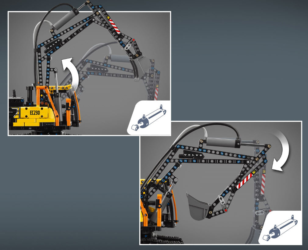 Detail 2: LEGO Technic 42175 Volvo FMX LKW mit EC230 Electric Raupenbagger