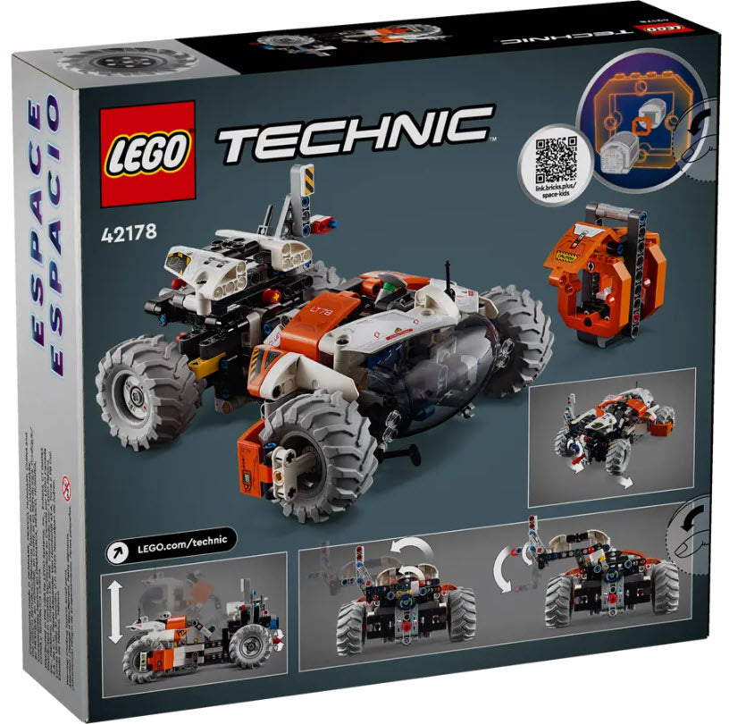 Box Rückansicht: LEGO Technic 42178 Weltraum Transportfahrzeug LT78