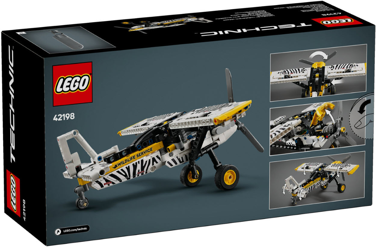 Box Rückseite: LEGO Technic 42198 Propellerflugzeug