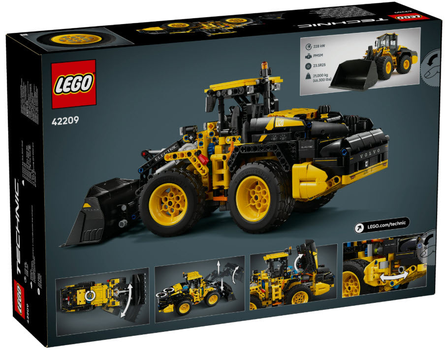 Box Rückseite: LEGO Technic 42209 Volvo L120 Electric Radlader