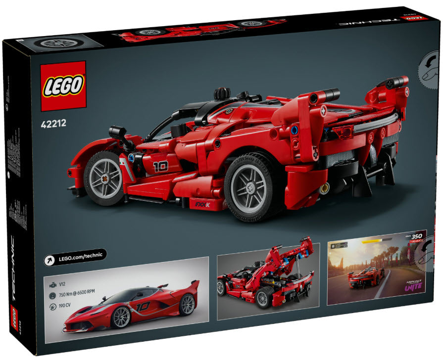 Box Rückseite: LEGO Technic 42212 Ferrari FXX K