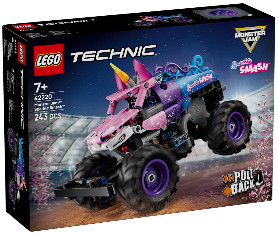 LEGO Technic 42220 Monster Jam Sparkle Smash mit Rückziehmotor