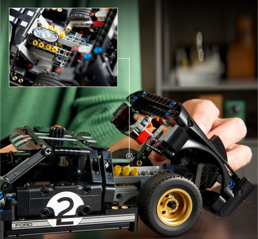 Detail 2: LEGO Technic 42223 1966 Ford GT40 MKII Rennwagen