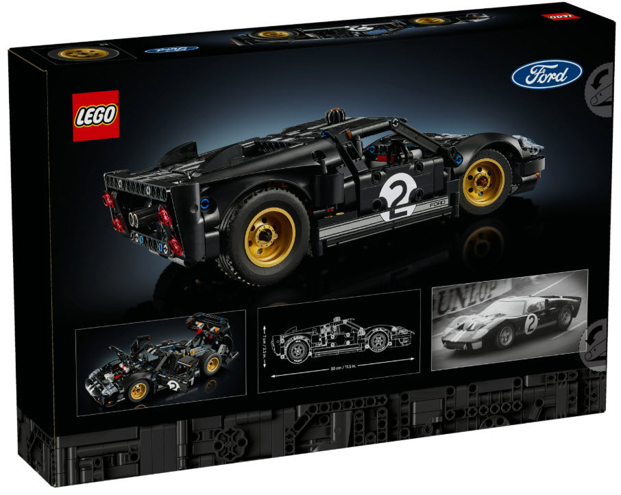 Box Rückseite: LEGO Technic 42223 1966 Ford GT40 MKII Rennwagen