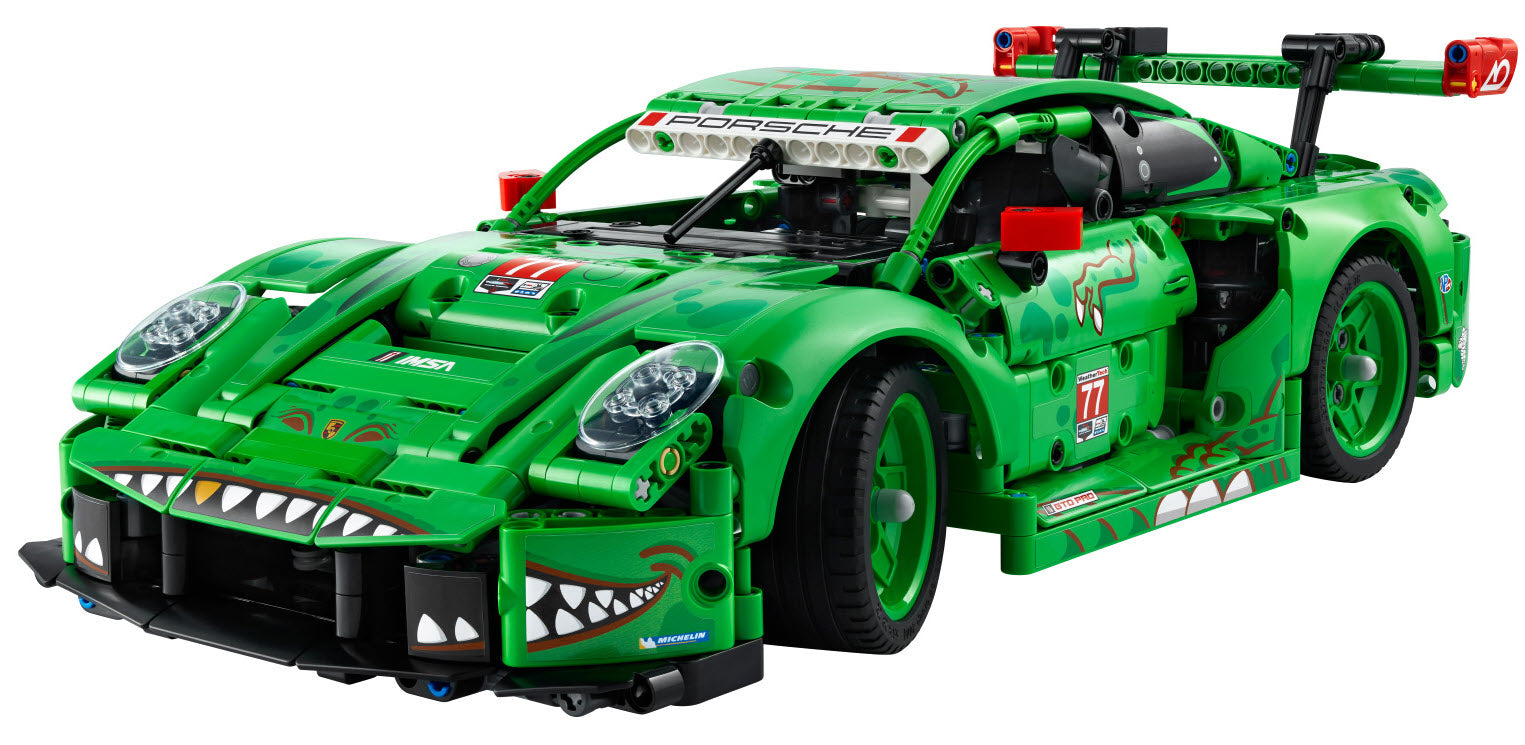 Inhalt: LEGO Technic 42224 Porsche 911 GT3 R REXY AO Racing Rennwagen