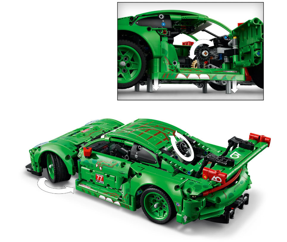 Detail 2: LEGO Technic 42224 Porsche 911 GT3 R REXY AO Racing Rennwagen