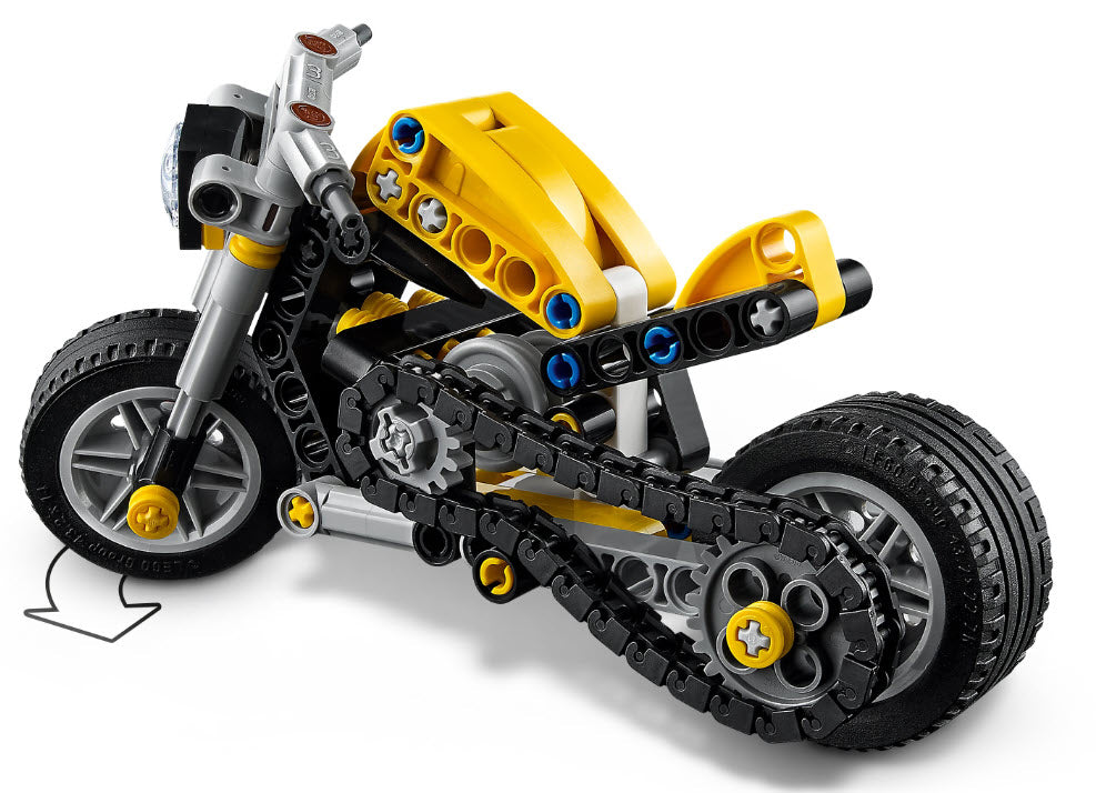 Detail 1: LEGO Technic 42225 Gelbes Motorrad