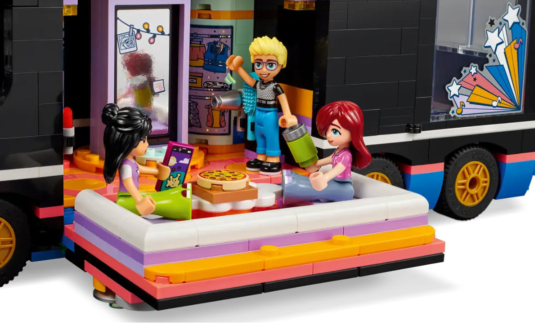 Minifiguren: LEGO Friends 42619 Popstar-Tourbus