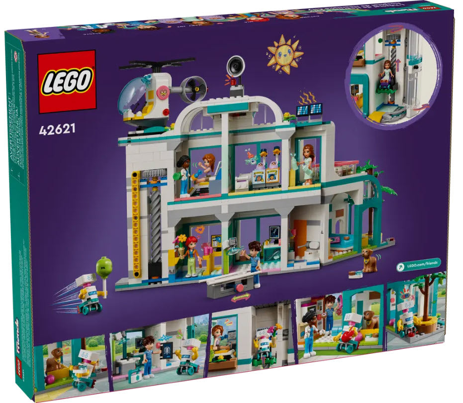 Box Rückseite: LEGO Friends 42621 Heartlake City Krankenhaus