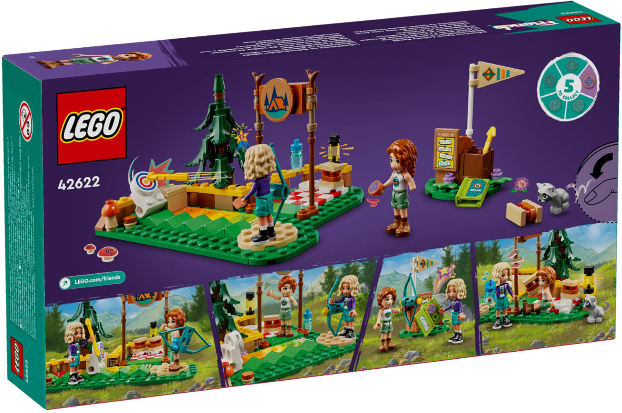 Box Rückseite: LEGO Friends 42622 Bogenschießen im Abenteuercamp
