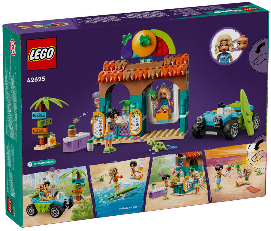 Box Rückseite: LEGO Friends 42625 Smoothie-Stand am Strand