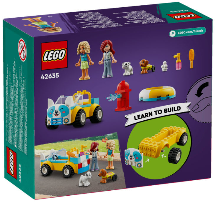 Box Rückseite: LEGO Friends 42635 Mobiler Hundesalon