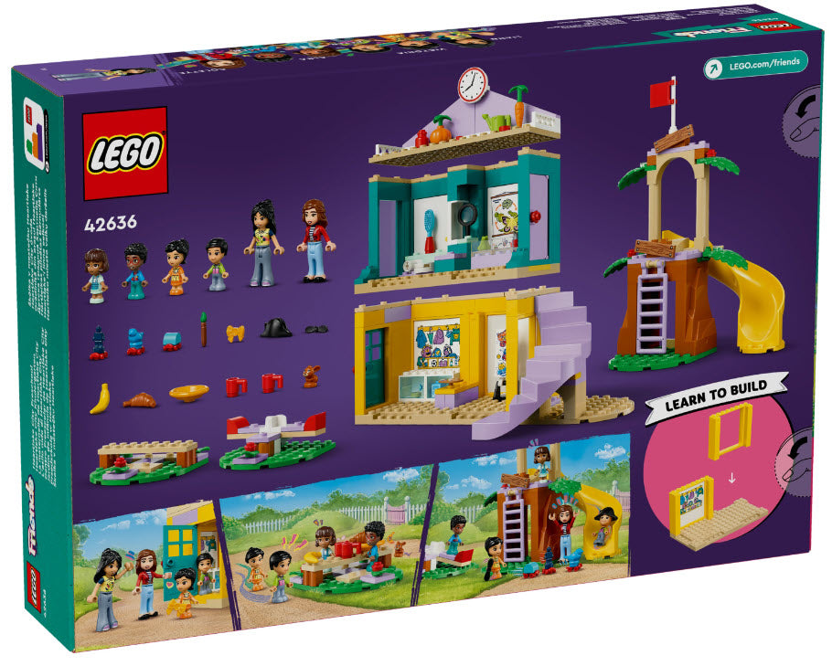 Box Rückseite: LEGO Friends 42636 Heartlake City Kindergarten