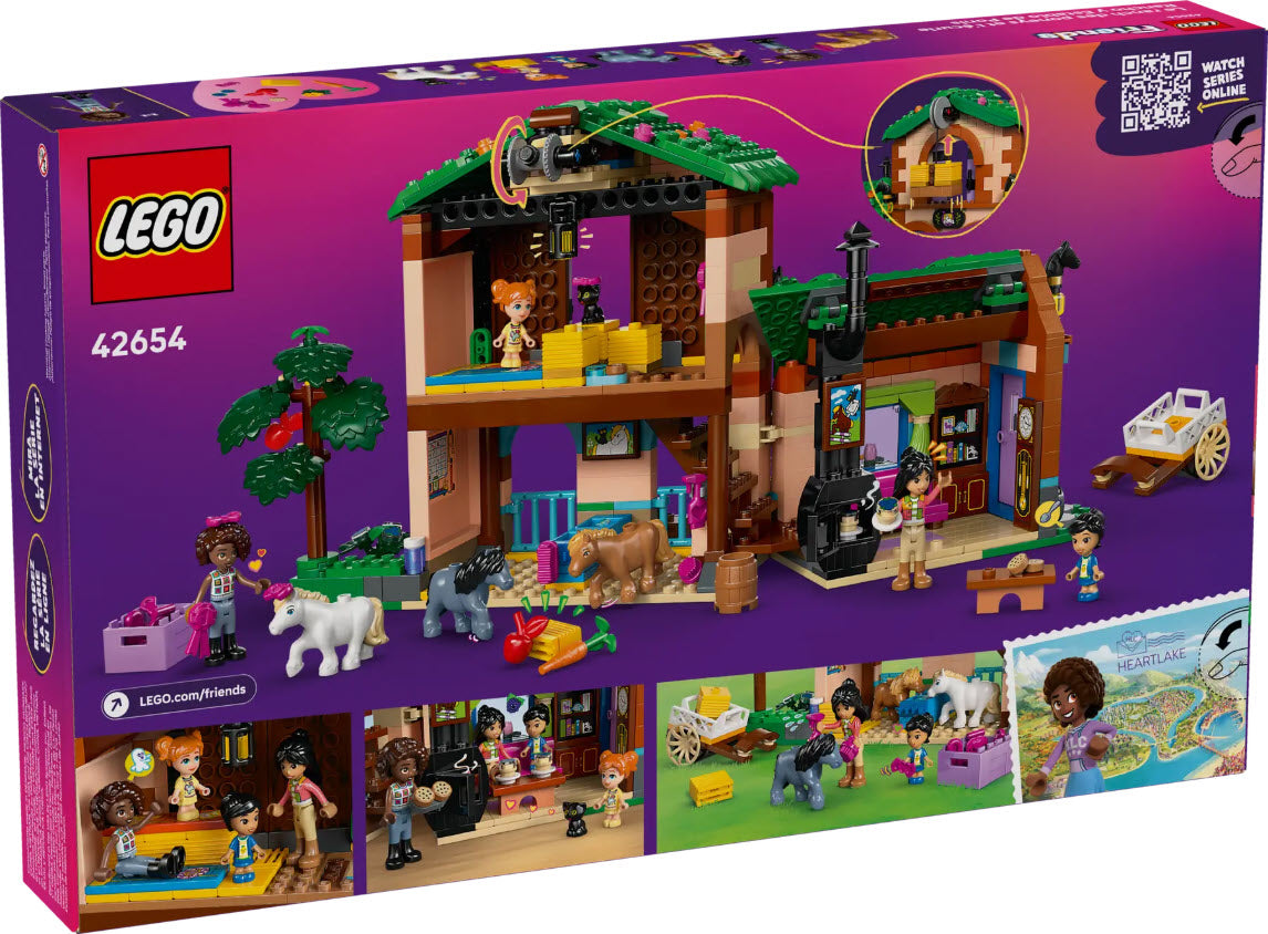 Box Rückseite: LEGO Friends 42654 Ponyhof & Stall