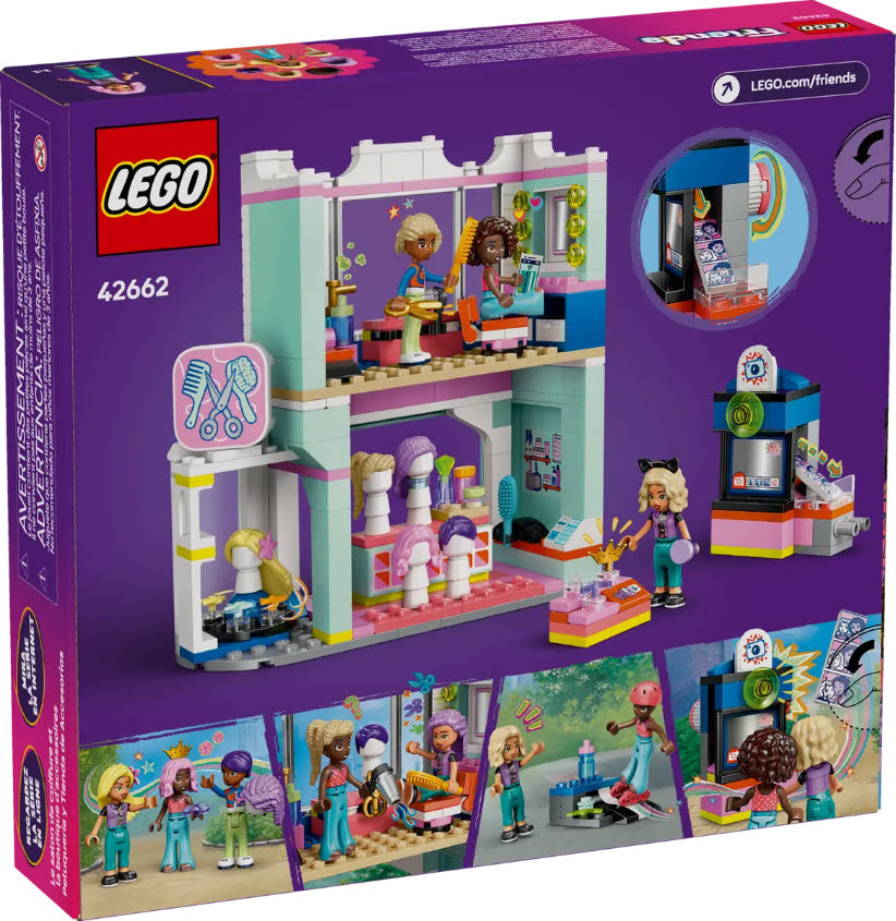 Box Rückseite: LEGO Friends 42662 Friseursalon