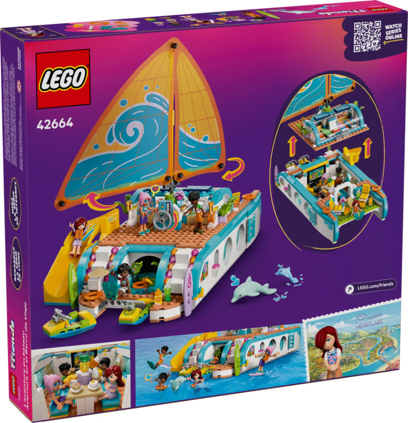 Box Rückseite: LEGO Friends 42664 Segelabenteuer