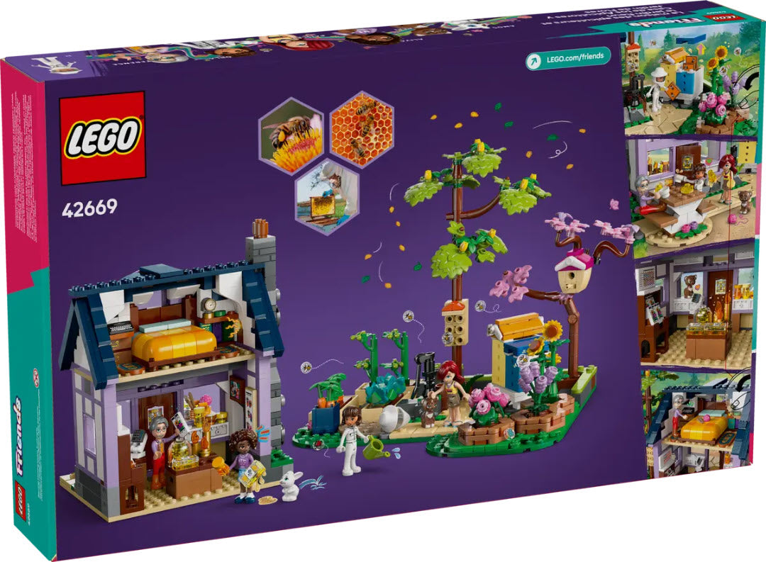 Box Rückseite: LEGO Friends 42669 Haus und Blumengarten der Imker
