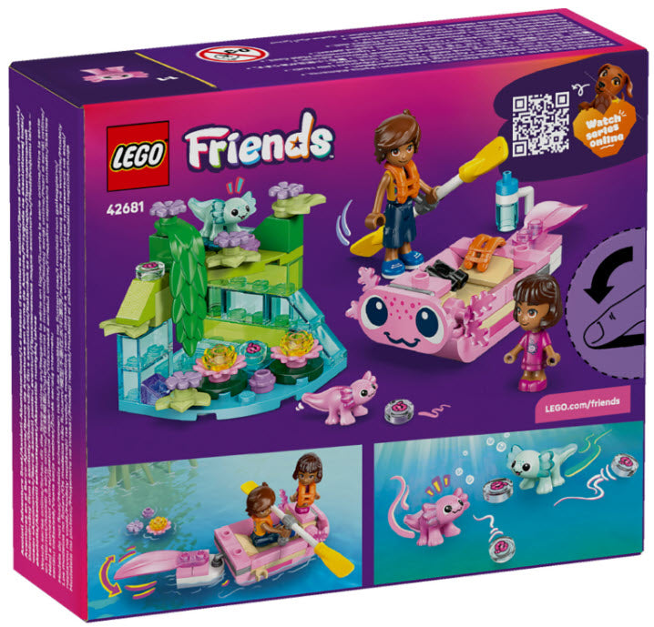 Box Rückseite: LEGO Friends 42681 Axolotl-Abenteuerboot