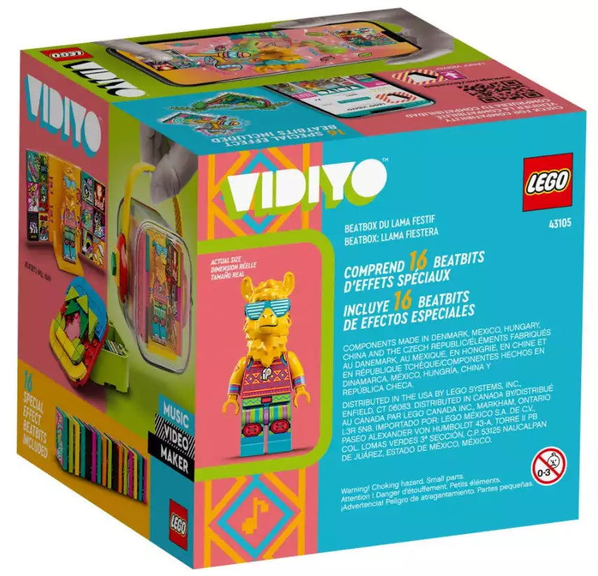 Box Rückseite: LEGO VIDIYO 43105 Party Llama BeatBox