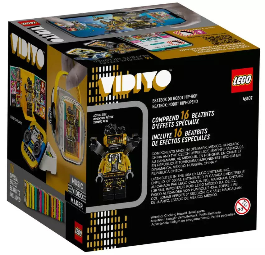 Box Rückseite: LEGO VIDIYO 43107 HipHop Robot BeatBox