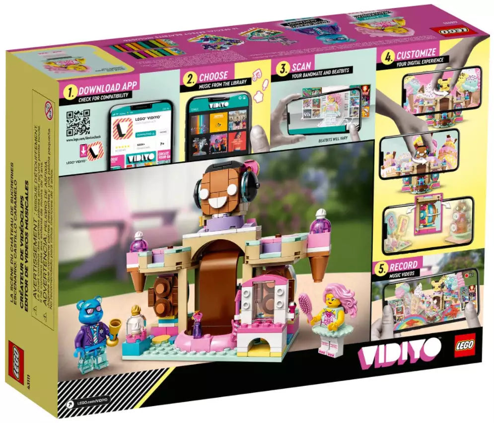 Box Rückansicht: LEGO VIDIYO 43111 Candy Castle Stage