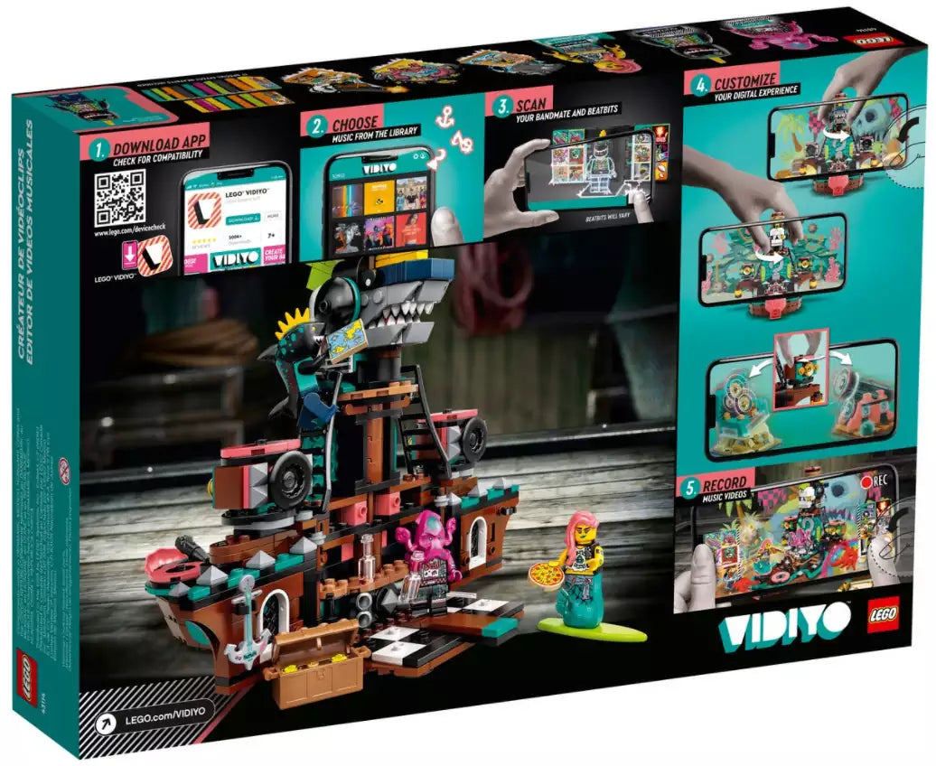 Box Rückansicht: LEGO VIDIYO 43114 Punk Pirate Ship