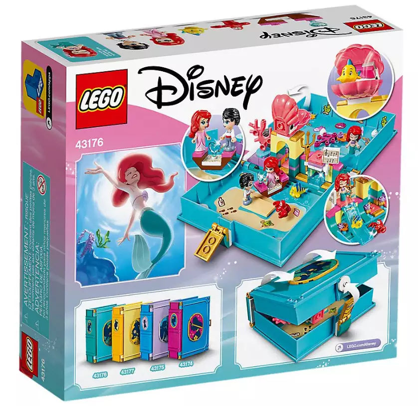 Box Rückseite: LEGO Disney Princess 43176 Arielles Märchenbuch