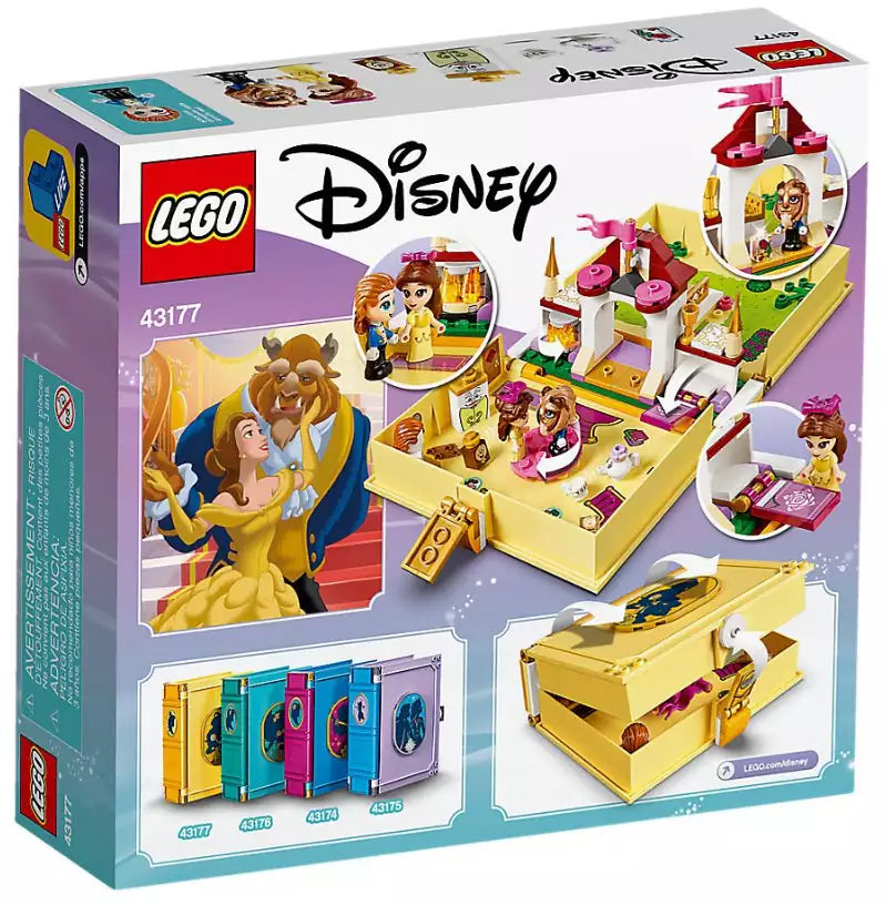 Box Rückseite: LEGO Disney Princess 43177 Belles Märchenbuch
