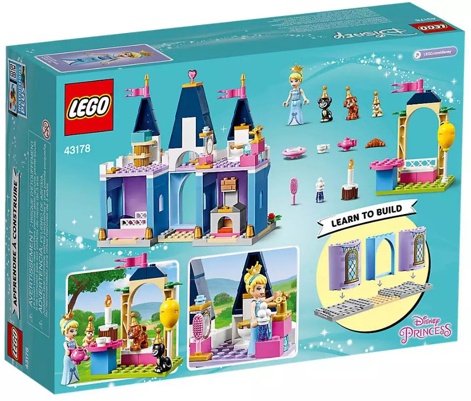 Box Rückseite: LEGO Disney Princess 43178 Cinderellas Schlossfest
