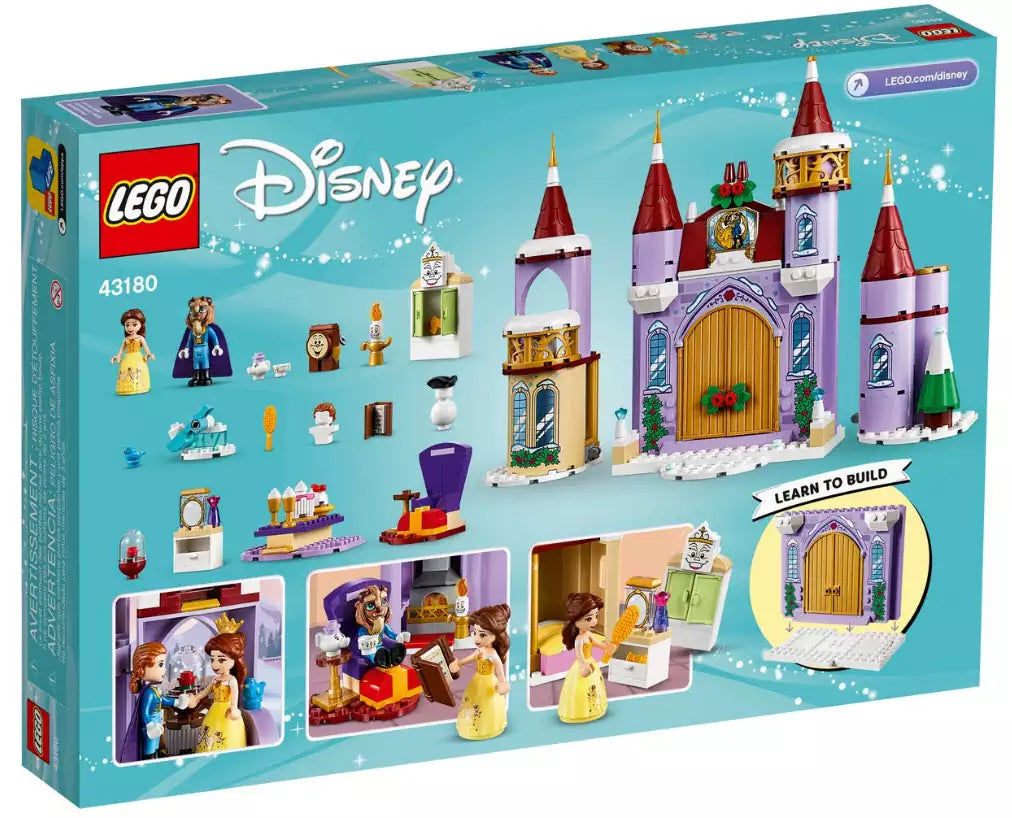 Box Rückseite: LEGO Disney Princess 43180 Belles winterliches Schloss