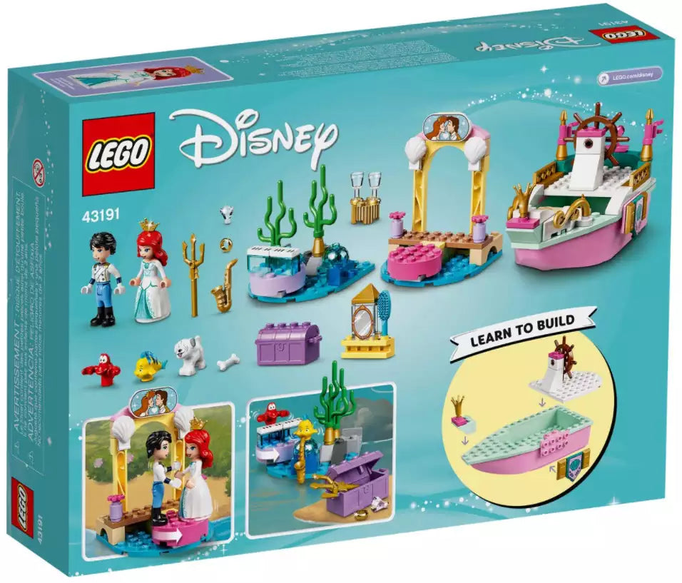 Box Rückseite: LEGO Disney Princess 43191 Arielles Festtagsboot