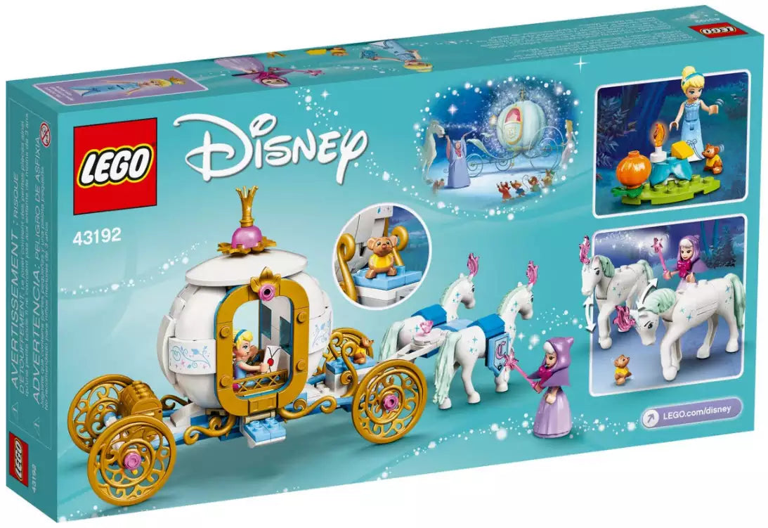 Box Rückseite: LEGO Disney Princess 43192 Cinderellas königliche Kutsche