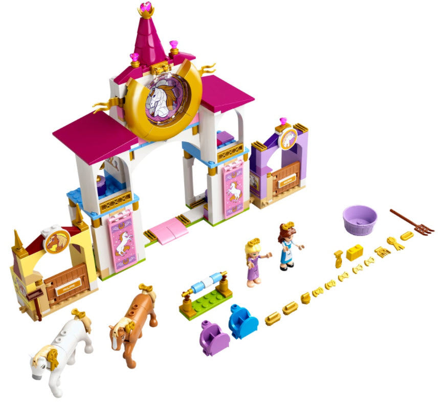 Inhalt: LEGO Disney Princess 43195 Belles und Rapunzels königliche Ställe
