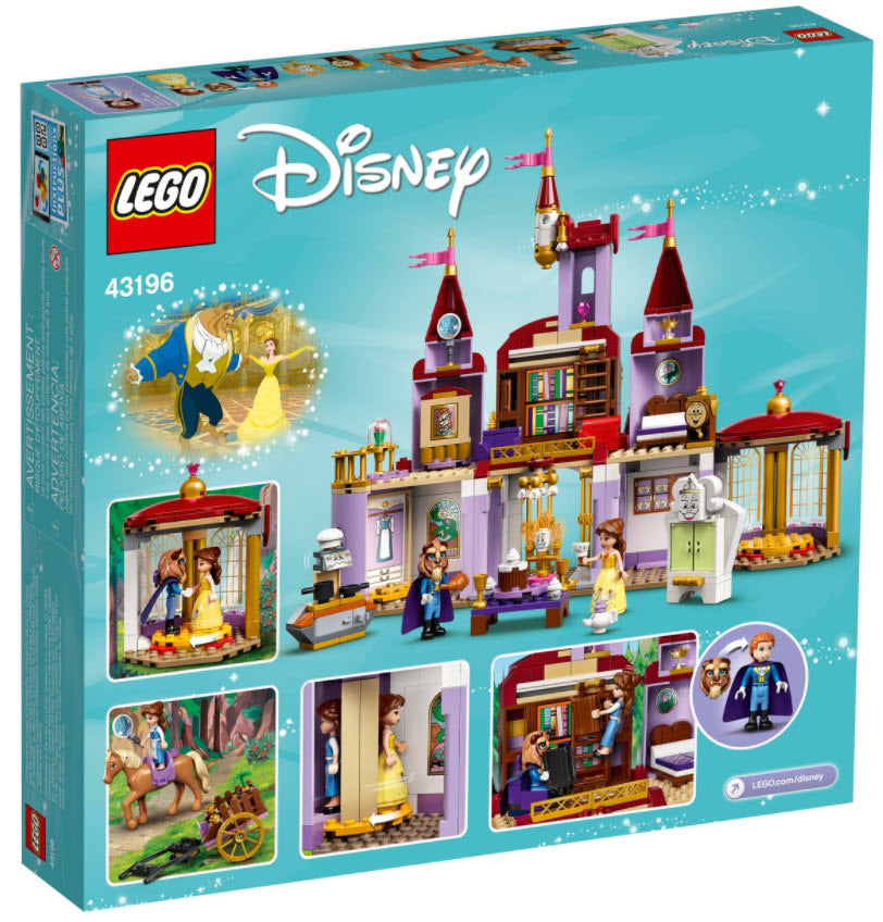 Box Rückansicht: LEGO Disney Princess 43196 Belles Schloss