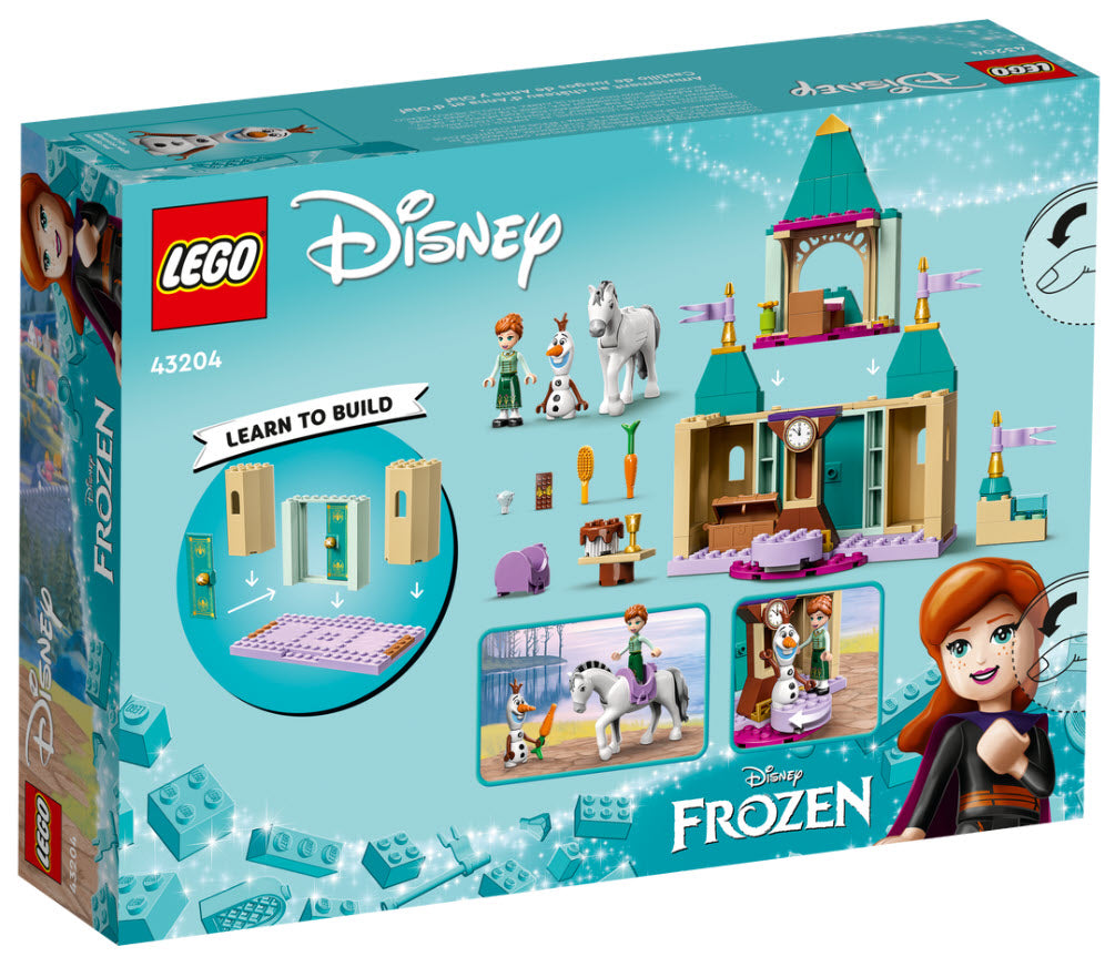 Box Rückseite: LEGO Disney Princess 43204 Annas und Olafs Spielspaß im Schloss