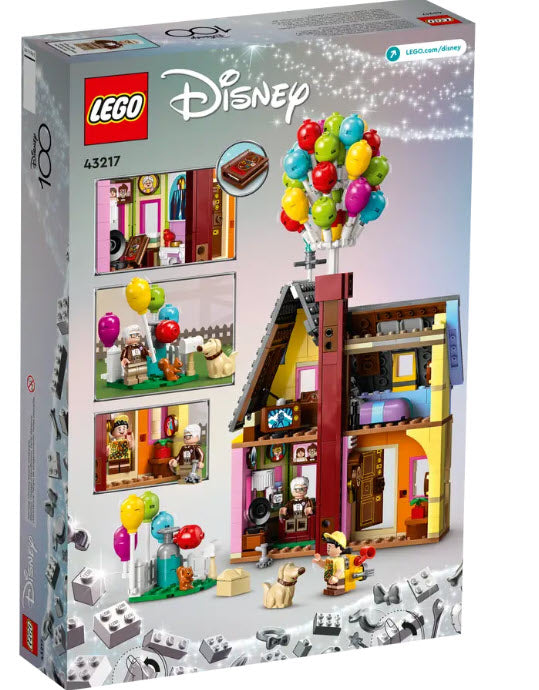 Box Rückseite: LEGO Disney 43217 Carls Haus aus „Oben“