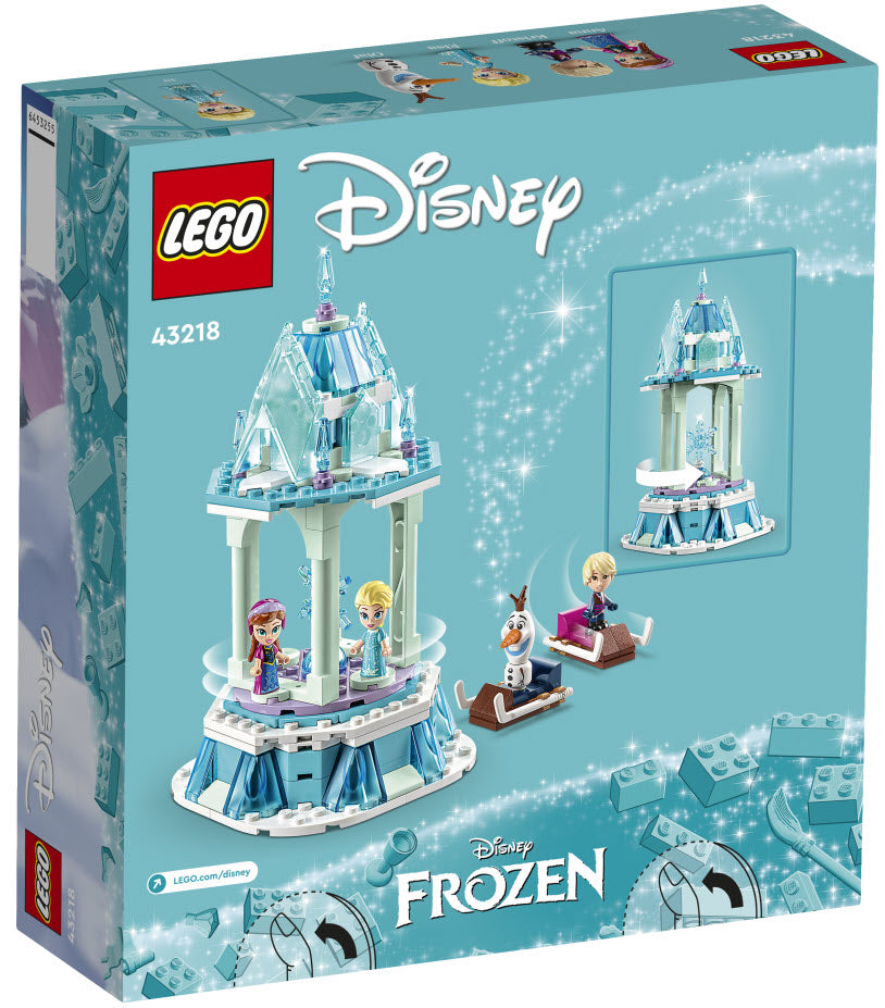 Box Rückansicht: LEGO Disney 43218 Annas und Elsas magisches Karussell