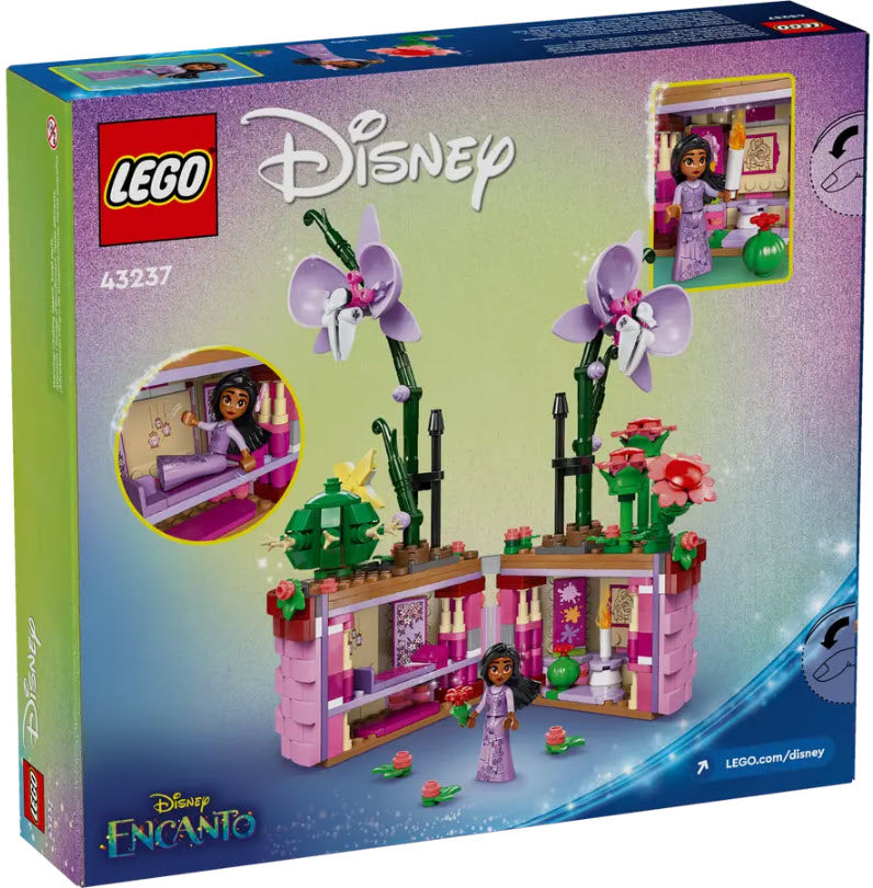 Box Rückansicht: LEGO Disney 43237 Isabelas Blumentopf