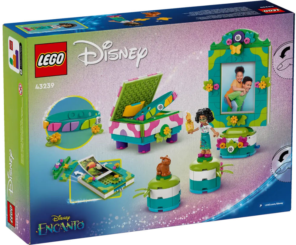 Box Rückansicht: LEGO Disney 43239 Mirabels Fotorahmen und Schmuckkassette