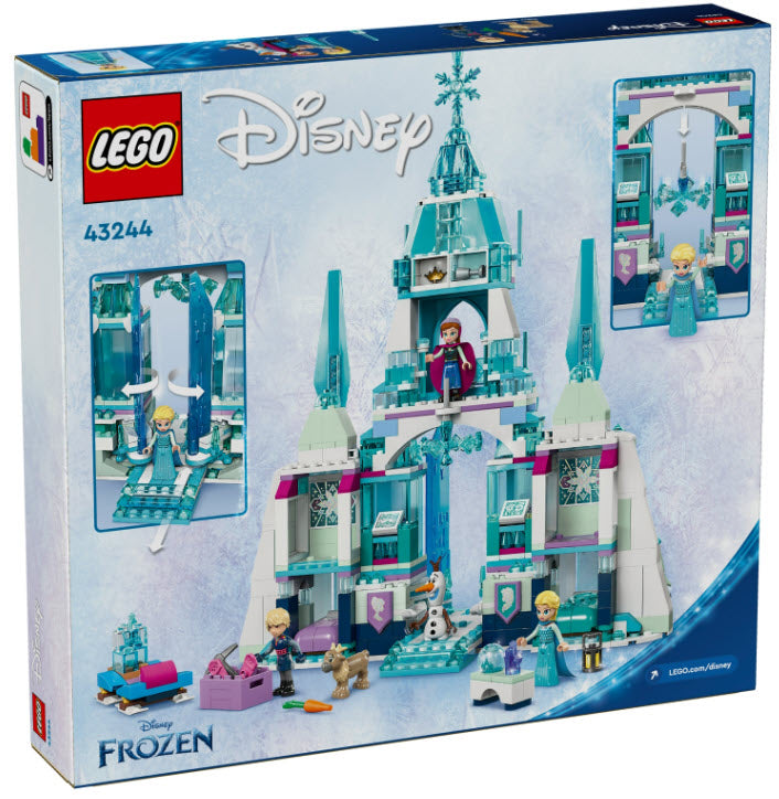 Box Rückansicht: LEGO Disney 43244 Elsas Winterpalast