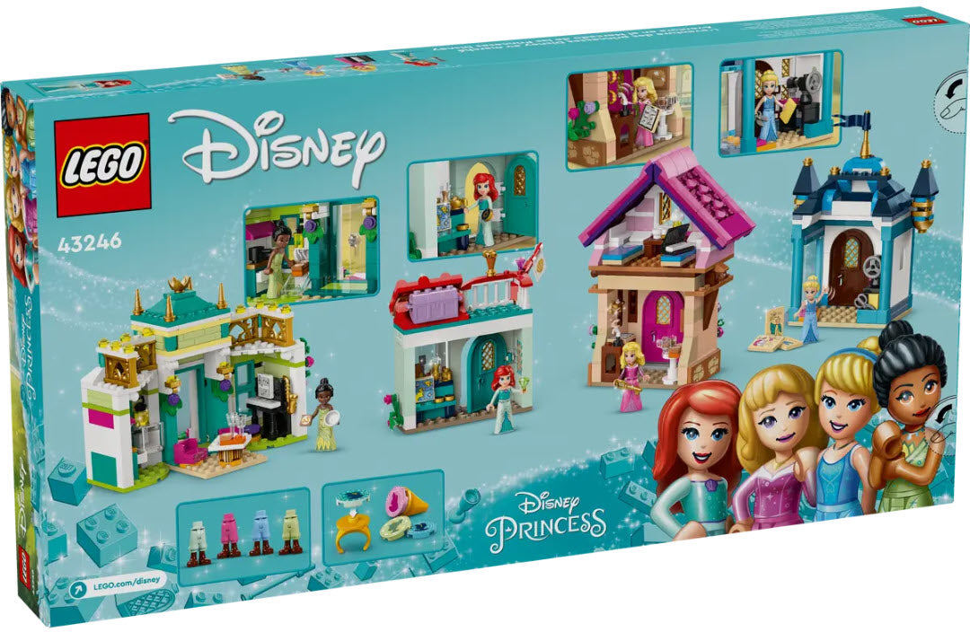 Box Rückansicht: LEGO Disney 43246 Disney Prinzessinnen Abenteuermarkt