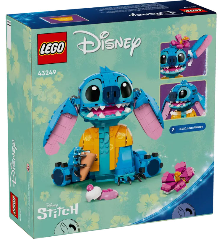 Box Rückansicht: LEGO Disney 43249 Stitch