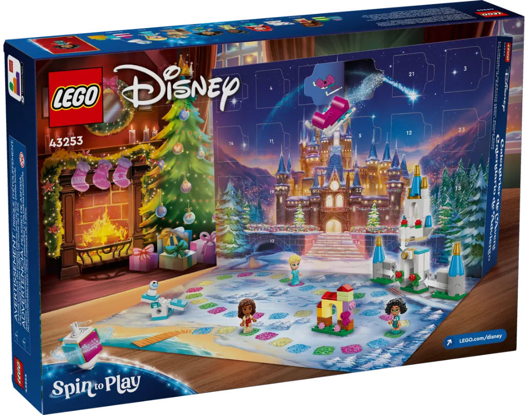 Box Rückseite: LEGO Disney 43253 Adventskalender 2024
