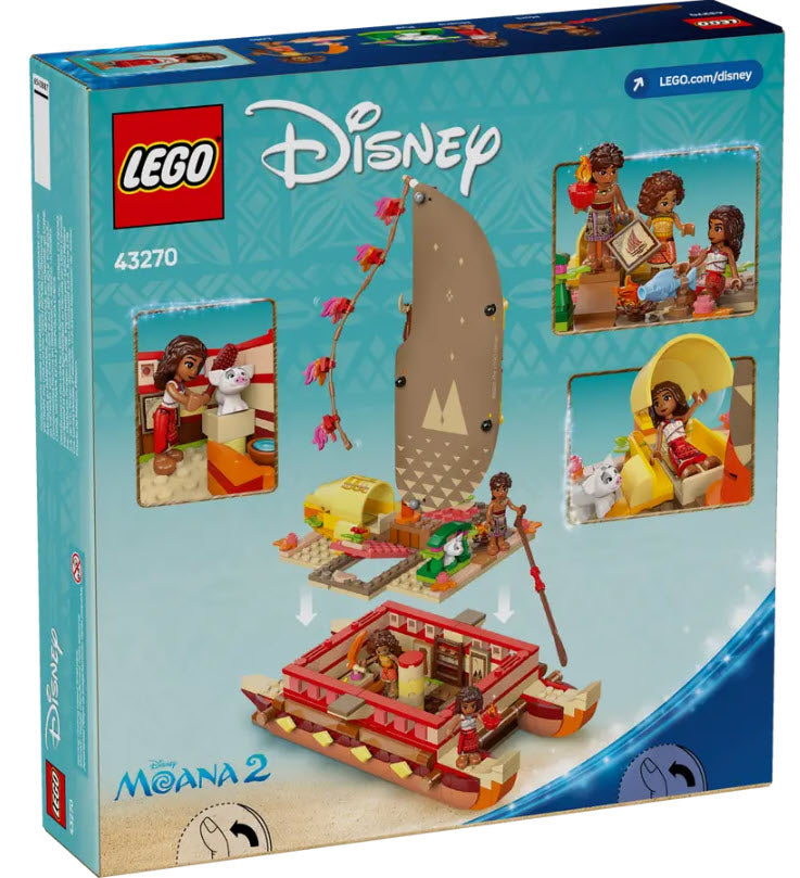 Box Rückseite: LEGO Disney 43270 Vaianas Abenteuerfloß